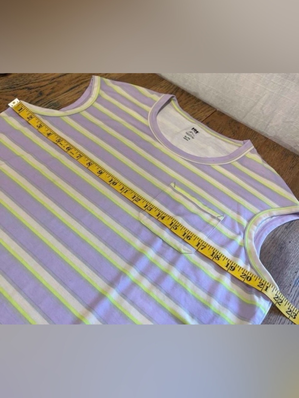 HELLY HANSEN Striped Sleeveless Top XL Purple Green - Picture 5 of 6